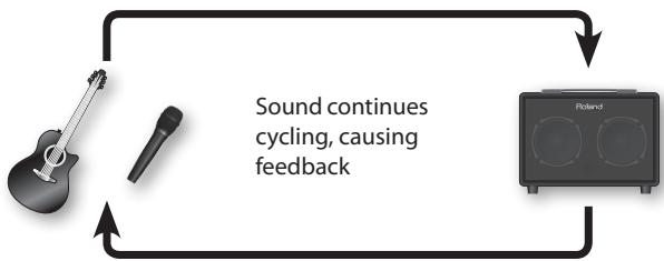 ROLAND AC-33 - What is acoustic feedback? - 1