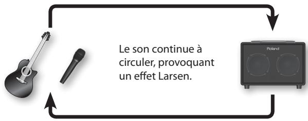 ROLAND AC-33 - Qu'est-ce que l'effet Larsen acoustique ? - 1