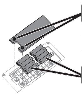 ROLAND AC-33 - Einsetzen der Batterien - 1