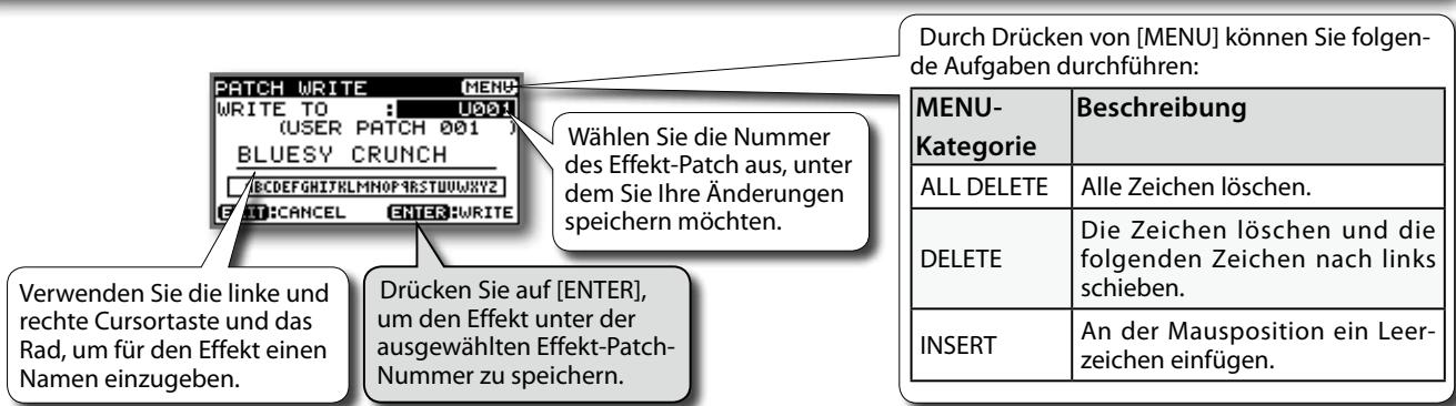 ROLAND EBAND JS-8 - Speichern von Effekten - 1
