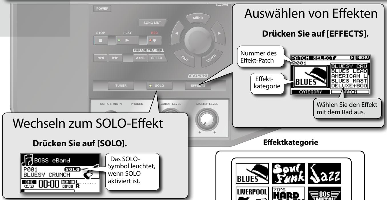 ROLAND EBAND JS-8 - Wechseln zwischen Effektien - 1