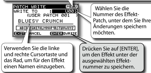 ROLAND EBAND JS-8 - Speichern von Effekten - 1