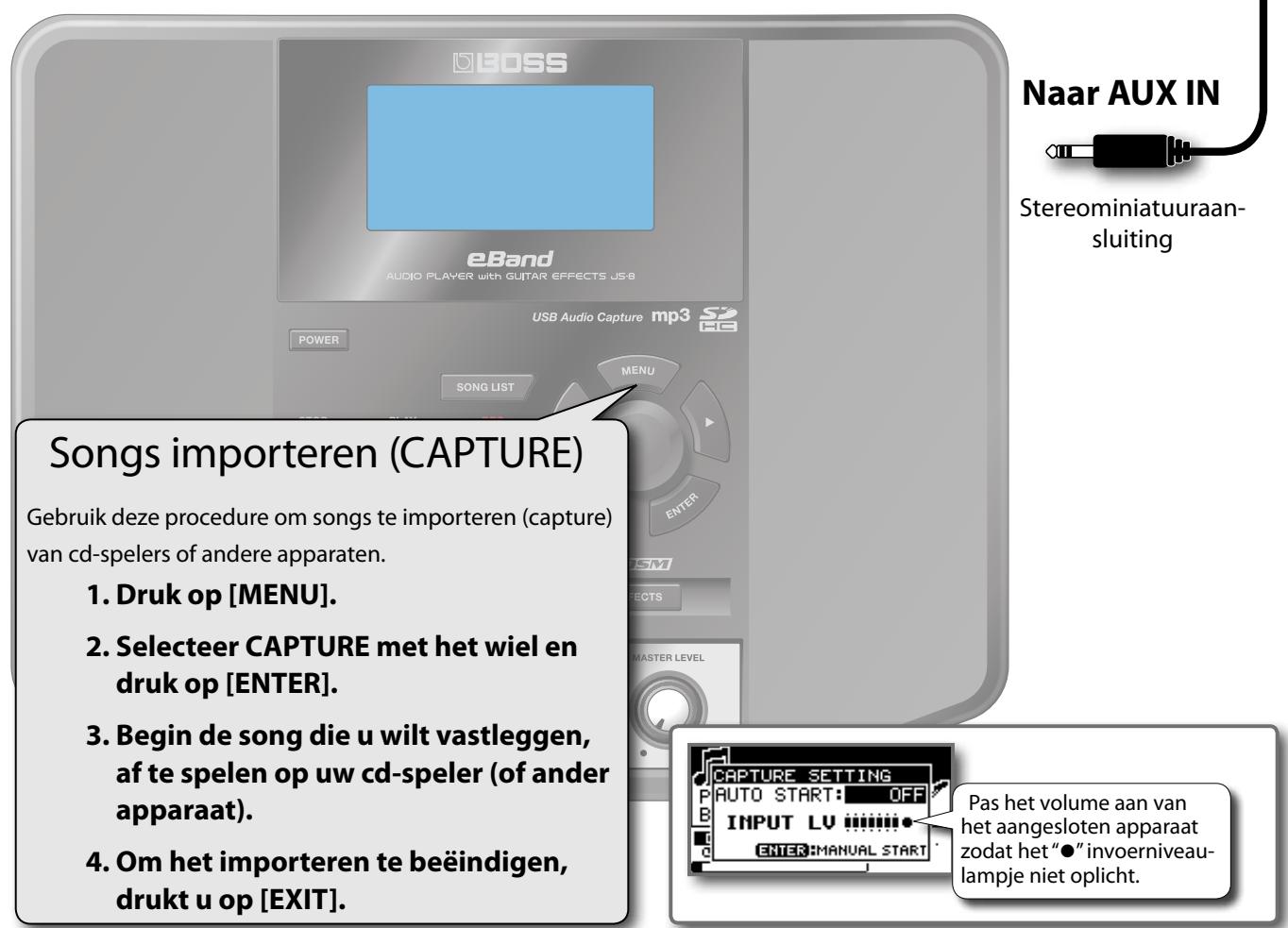 ROLAND EBAND JS-8 - Songs importereren vanaf CD-spelers en andere apparaten - 2