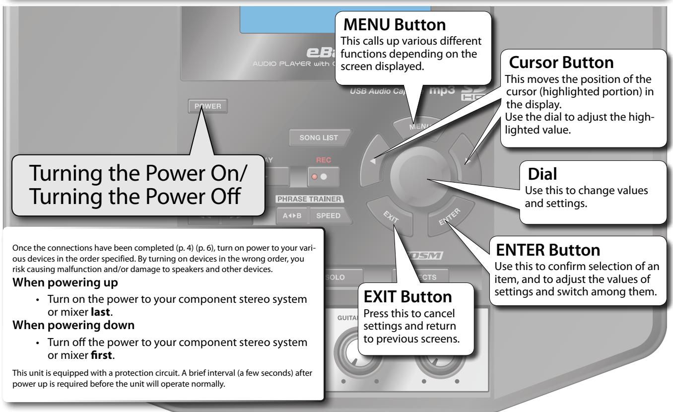 ROLAND EBAND JS-8 - Basic operation of the JS-8 - 1