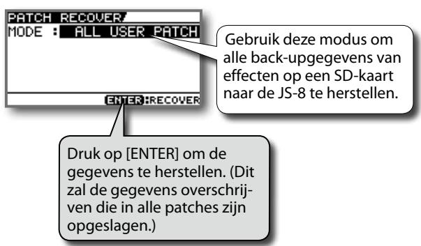 ROLAND EBAND JS-8 - Back-upgegevens van effecten op SD-kaarten herstellen (RECOVERY) - 1
