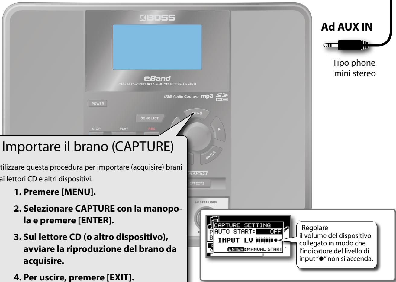 ROLAND EBAND JS-8 - Importare brani dalettori CD e altri dispositivi - 2