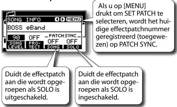 ROLAND EBAND JS-8 - Het effect oproepen dat in een song is opgeslagen (Patch Sync) - 1