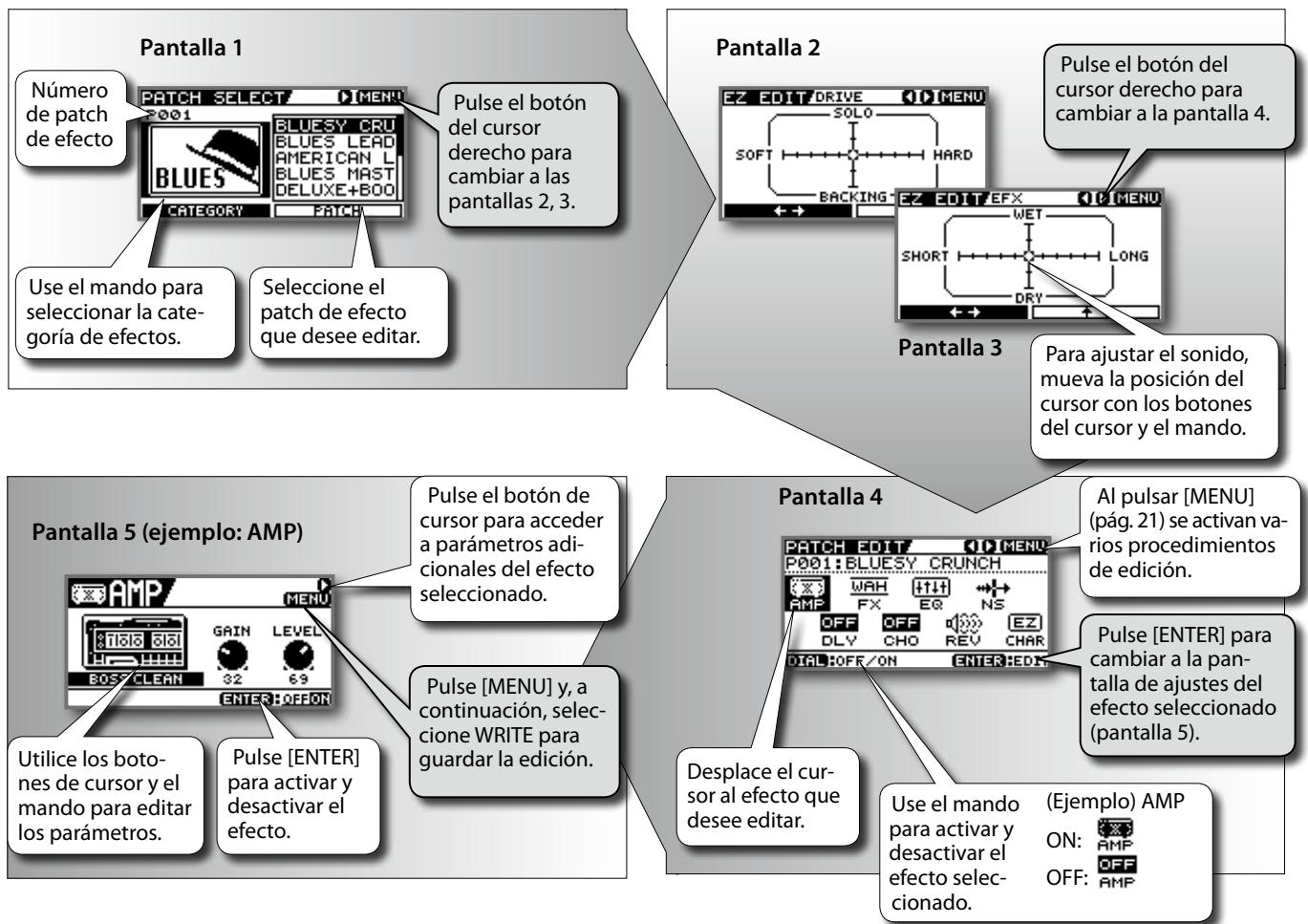 ROLAND EBAND JS-8 - Ediciones avanzada de parámetros de efecto - 1
