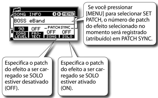 ROLAND EBAND JS-8 - Carregando o efeito armazenado em uma música (Patch Sync) - 1
