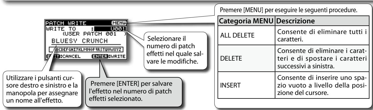 ROLAND EBAND JS-8 - Salvataggio degli effetti - 1