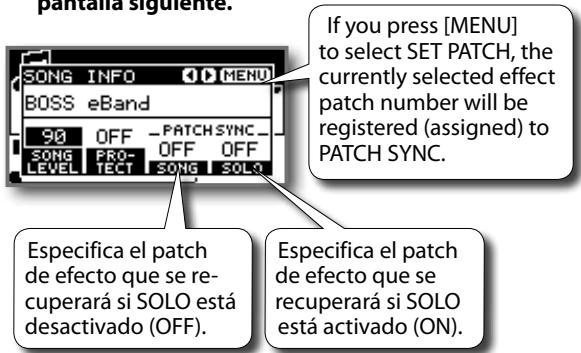 ROLAND EBAND JS-8 - Recuperación de efectos almacenados en una canción (Patch Sync) - 1