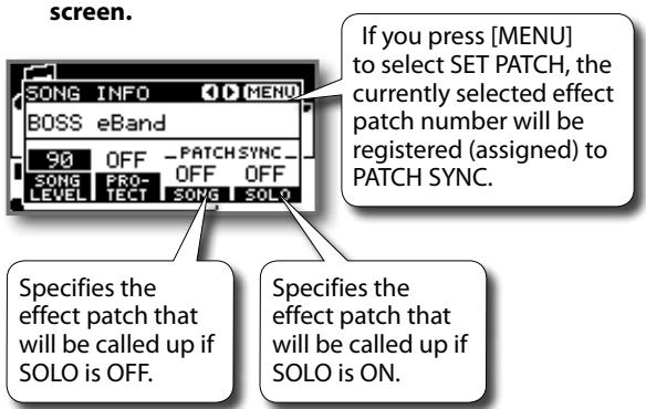 ROLAND EBAND JS-8 - Calling Up the Effect Stored in a Song (Patch Sync) - 1