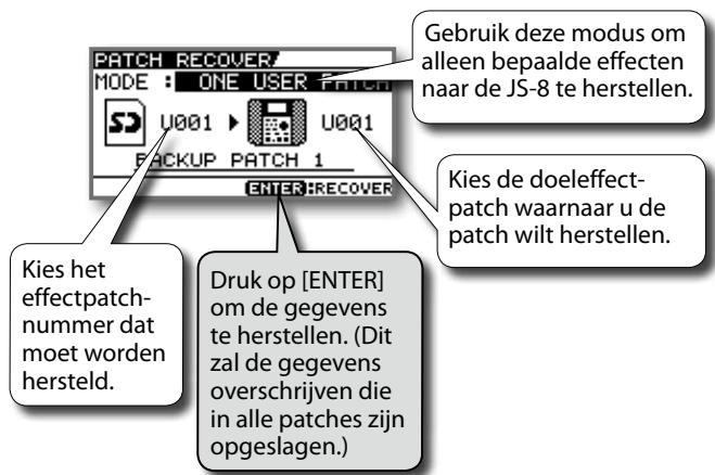 ROLAND EBAND JS-8 - Back-upgegevens van effecten op SD-kaarten herstellen (RECOVERY) - 2
