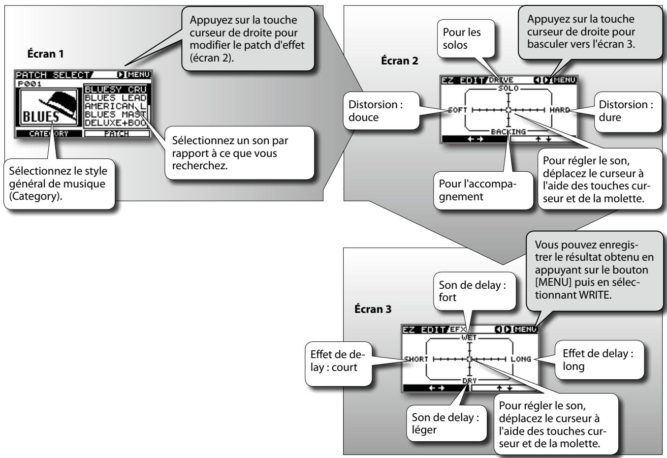 ROLAND EBAND JS-8 - Modification des effets pour obtenir le son recherché - 1