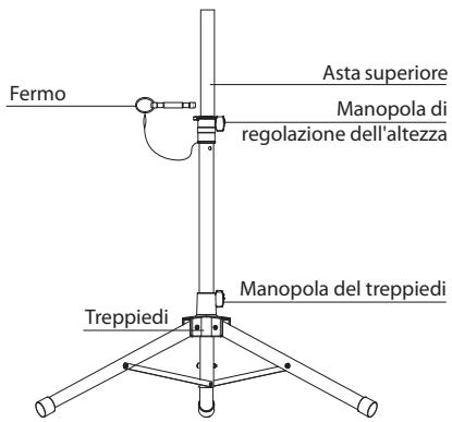 Fermo Asta superiore Manopola di regolazione dell'altezza Treppiedi Manopola del treppiedi