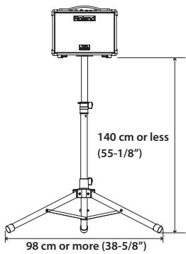 140 cm or less (55-1/8") 98 cm or more (38-5/8")