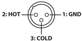 ROLAND KC-110 - Conector da entrada CH 1 BALANCED (XLR) - 1