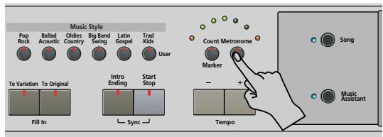 ROLAND KR103 - Using the metronome - 1