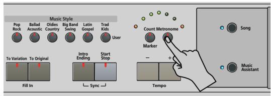 ROLAND KR103 - Utilizar el metrónomo - 1