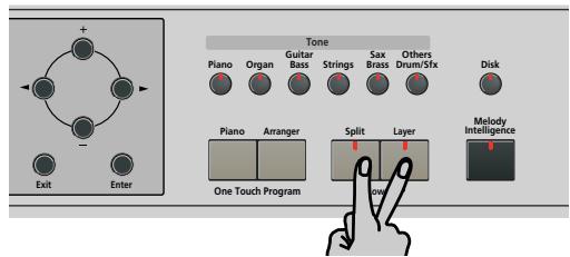 ROLAND KR103 - Using the Upper and Lower parts - 1