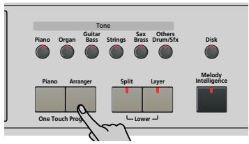 ROLAND KR103 - Starting/using the Arranger - 1