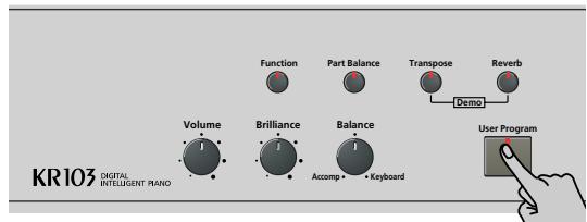 ROLAND KR103 - Gestion des programmes utilisés - 1