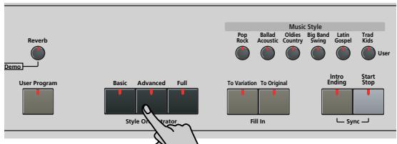 ROLAND KR103 - Utilizar la funciona Style Orchestrator - 1