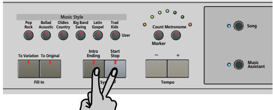 ROLAND KR103 - Inicio de reproduccion automática (Sync Start) - 1