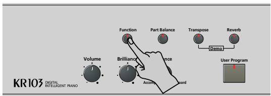 ROLAND KR103 - Using a pedal for punching in/out - 1