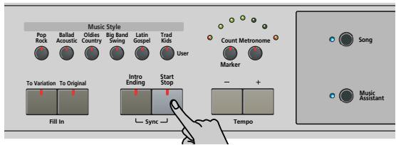 ROLAND KR103 - Utiliser l'arrangeur sans partage (mode "piano arranger") - 3