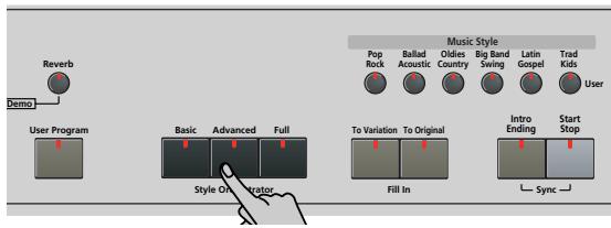 ROLAND KR103 - Using the Style Orchestrator function - 1