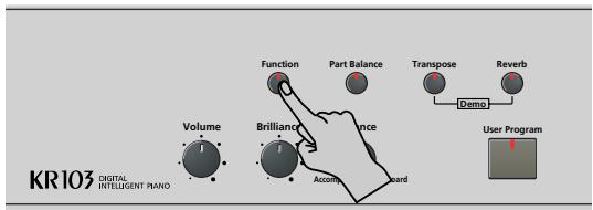 ROLAND KR103 - Editing parameters (general procedure) - 1