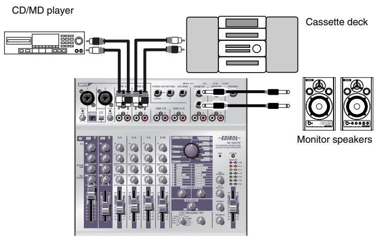 CD/MD player Cassette deck Monitor speakers