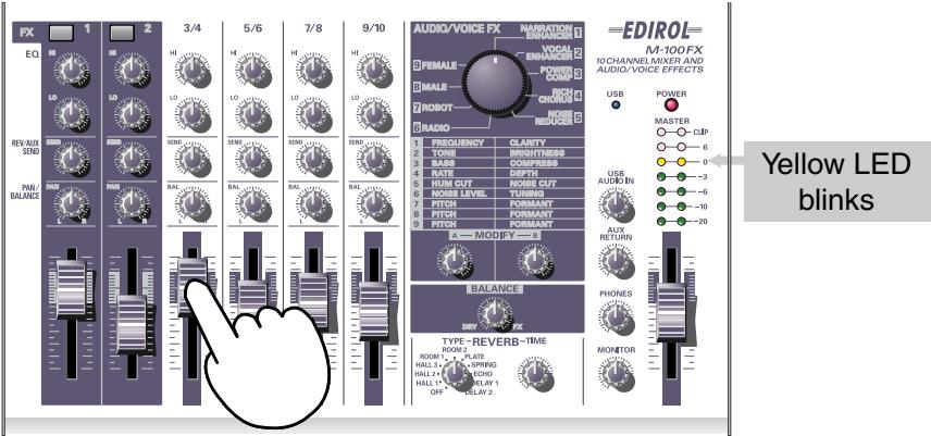 FX EQ 1 2 3/4 5/6 7/8 9/10 AUDIO/VOICE FX M-100FX 10 CHANNEL MARKER AND AUDIO/VOICE EFFECTS EDIROL M-100FX 10 CHANNEL MARKER AND AUDIO/VOICE EFFECTS FEMALE FEMALE DRADO RADIO FREQUENCY CLINITY MINISTRY COMPRESS BITISH DEPTH RUN OUT ROSE CUT ROSSE LEVEL TURNOISE PITCH FORMANT PITCH FORMANT MODIFY TIME 3 BALANCE TYPE-REVERB-TIME ROOM 2 ROOM 1 PLATE HALL 2 SPRING HALL 1 SCHOO HALL 1 TELLY 1 RELAY 1 OFF RELAY 2 USB POWER MASTER CIP 0 -3 -4 -10 -20 USB AUDIO RN AUX RETURN VOCO- PHONES MONITOR Yellow LED blinks