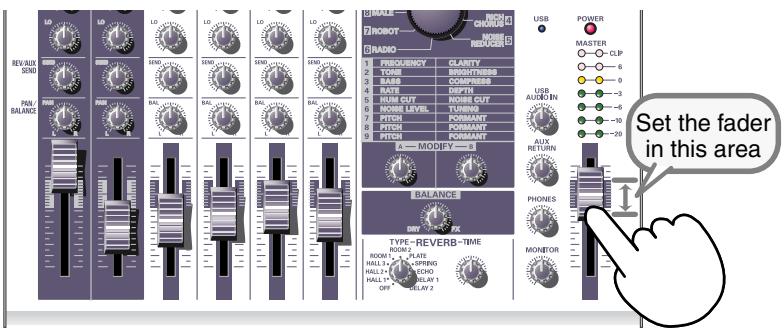 ROLAND M-100FX - ■ Regolazione del guadagno e del livello (volume) - 2
