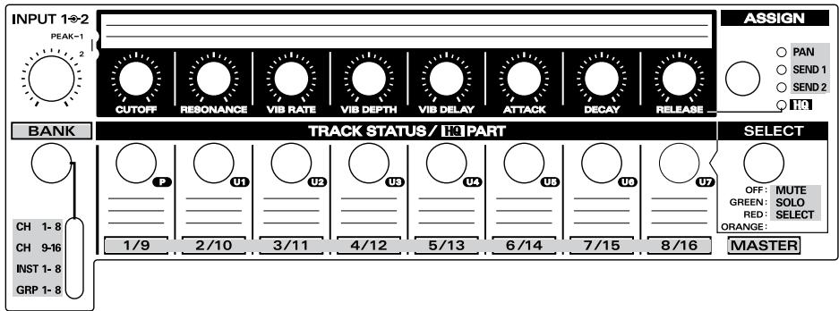ROLAND UR-80 - Sección de control de pistas - 1