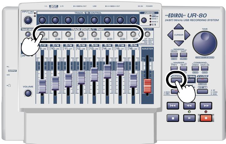 ROLAND UR-80 - Conmutación de conjuntos de memoria - 1