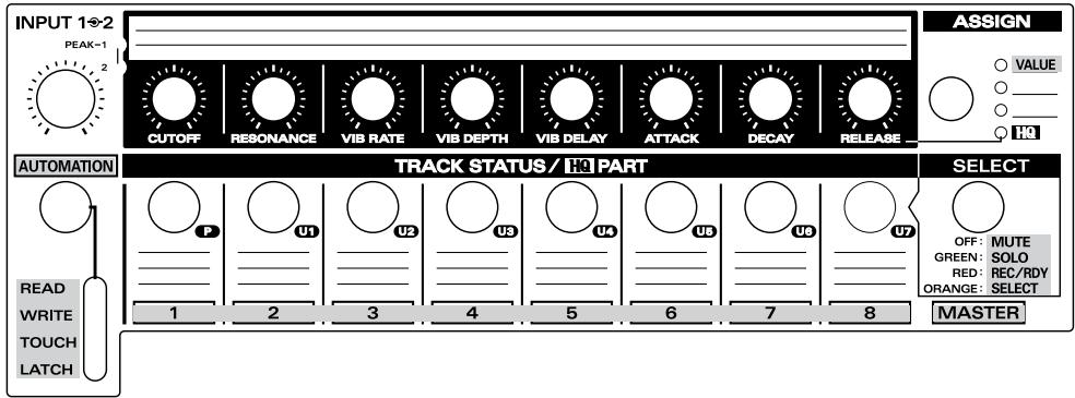 ROLAND UR-80 - Sección de control de pistas - 1