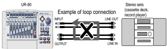 ROLAND UR-80 - Évitez les connexions en boucle - 1