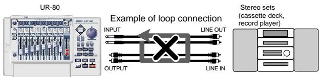 ROLAND UR-80 - Be aware of looped connections - 1