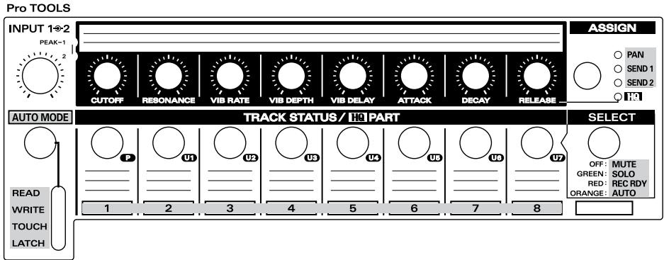 ROLAND UR-80 - Sección de control de pistas - 1