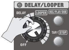 ROLAND CB-60XL - Stel de DELAY/LOOPER-regelaar in op LOOPER. - 1
