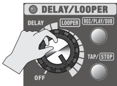 ROLAND CB-60XL - Set the [DELAY/LOOPER] knob at LOOPER. - 1