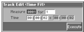 ROLAND FA-76 - Contrainte de durée de lecture d'un Song (Time Fit) - 1
