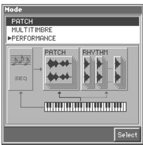ROLAND FA-76 - Appuyez sur [MODE]. - 1