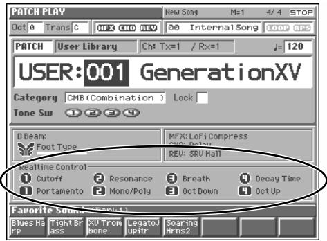 ROLAND FA-76 - Modification du son à l'aide des contrôleurs temps réel (Realtime Controller) - 1