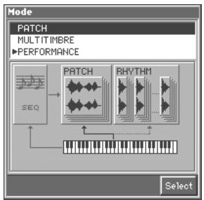 ROLAND FA-76 - Appuyez sur [MODE]. - 1