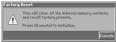 ROLAND FA-76 - Rappel des paramètres par défaut (Factory Reset) - 2
