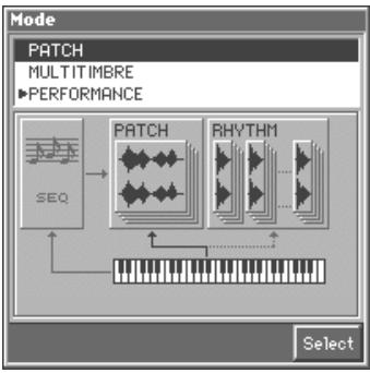 ROLAND FA-76 - Appuyez sur [MODE]. - 1