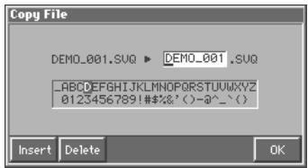 Copy File DEMO_001.SUQ ▶ DEMO_001 .SUQ _ABCDEFGHIJKLMNOPQRSTUVWXYZ 0123456789!#$%&'()-@^_^ <|>